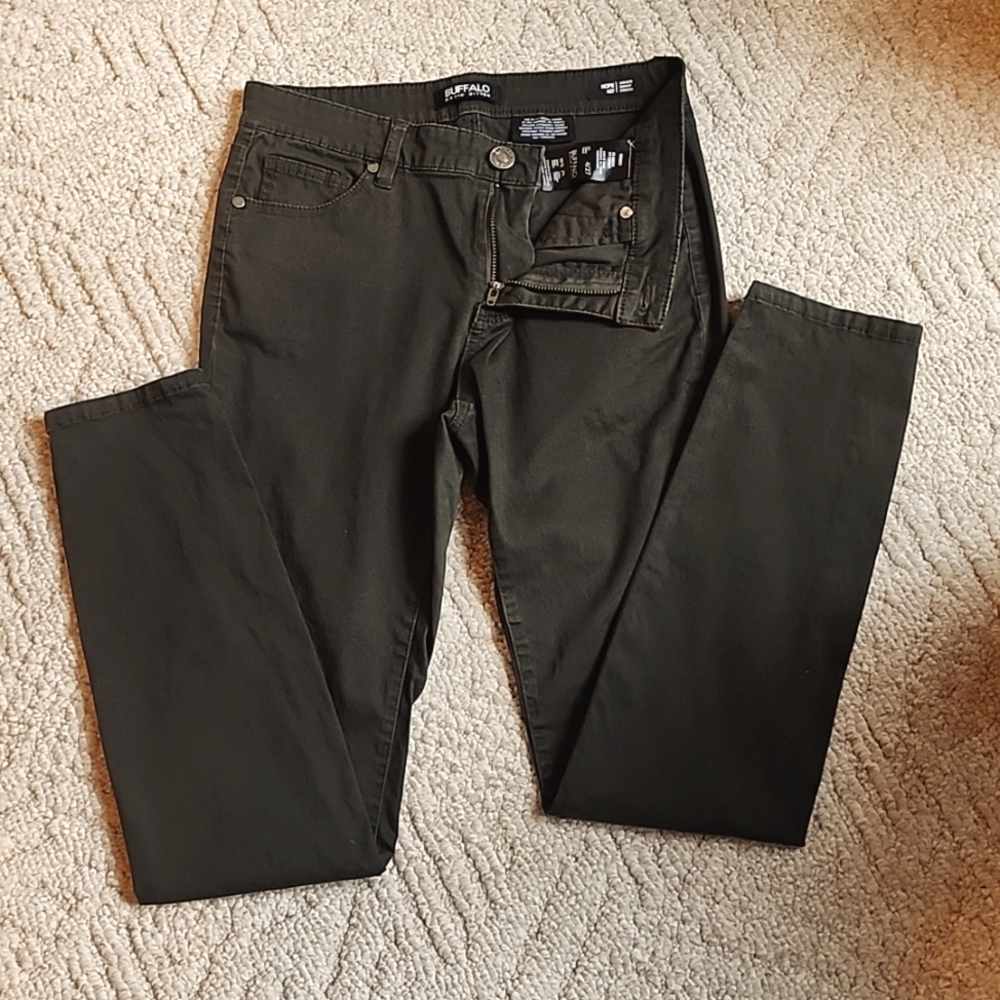 Buffalo David Bitton Dark Olive Green jeans